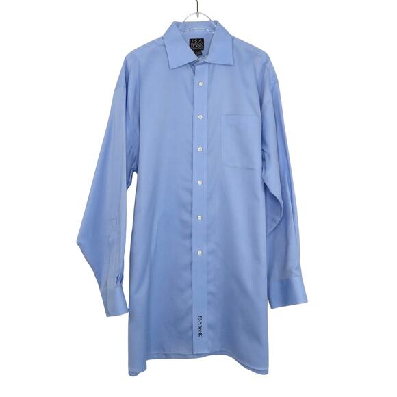 Jos. A. Bank Signature Collection Blue Collared Formal Button Down Shirt 16-32 - Picture 4 of 6